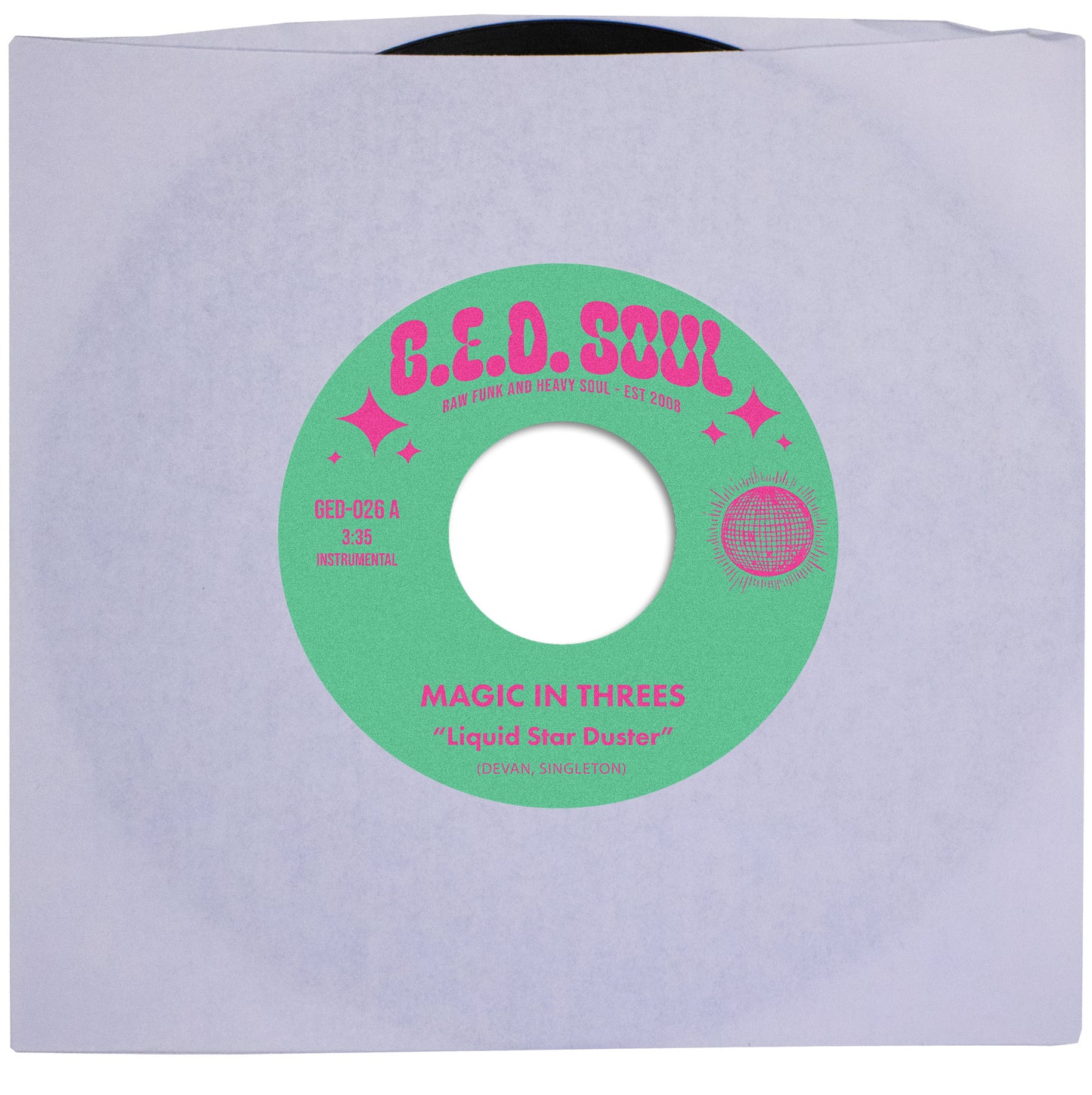 Magic in Threes - "Liquid Star Duster" b/w "Sippin' After Midnight" 7" 45 Mono image 0